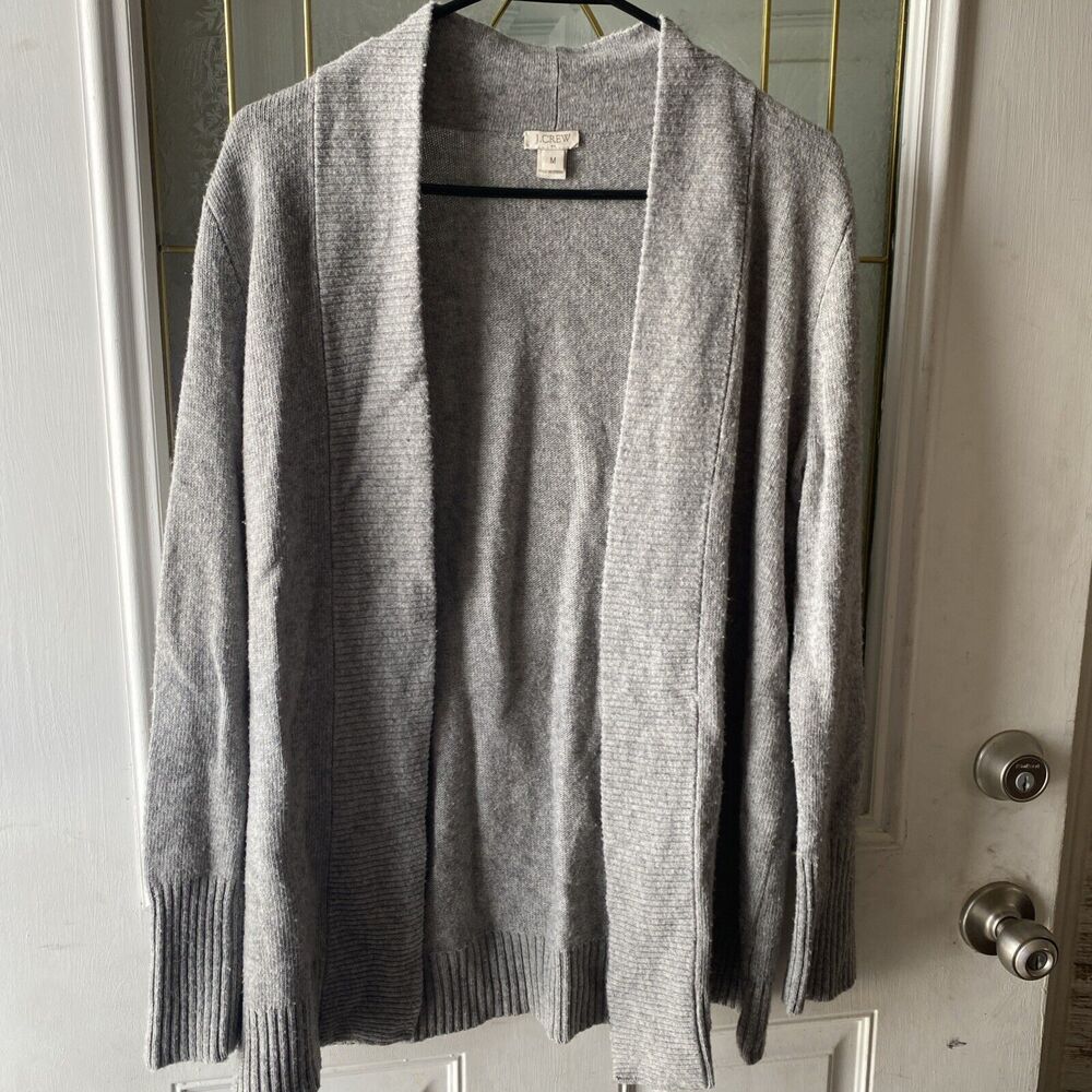 J. Crew Merino Wool Grey Cardigan Size M